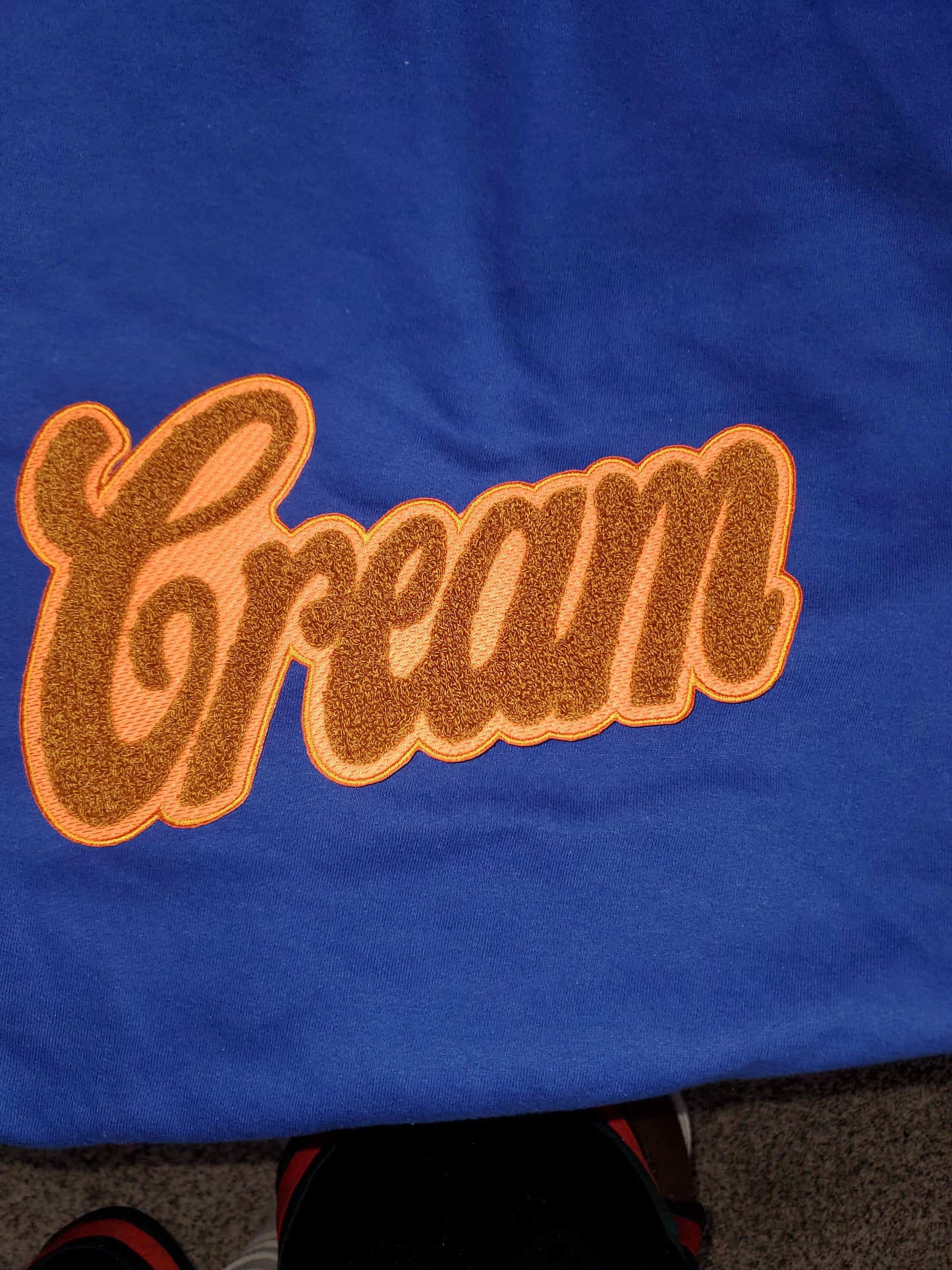 Cream Sweatsuit Top and Bottpm