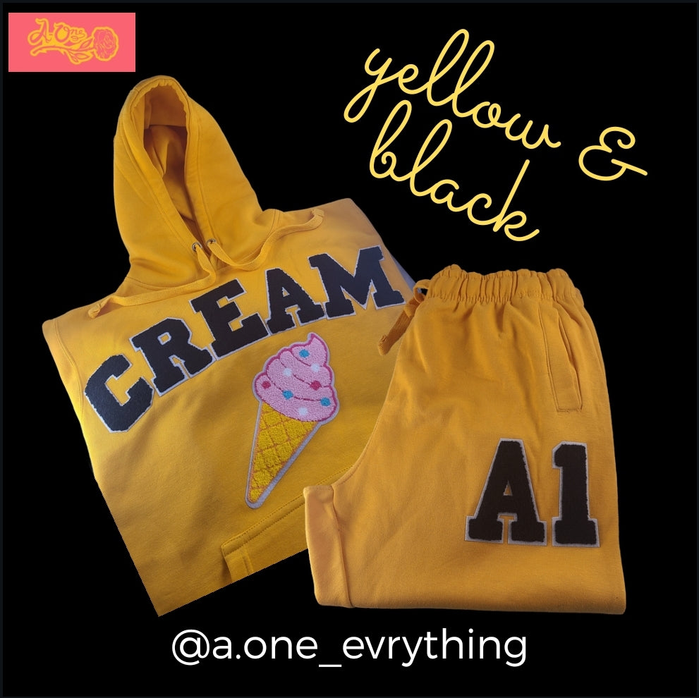 Yellow & Black Sweatsuit